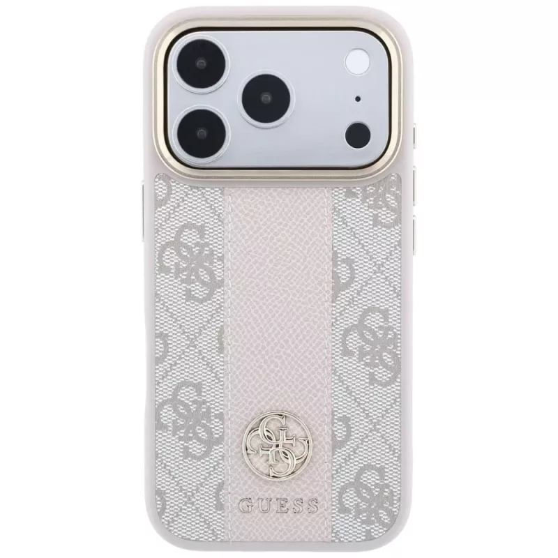 Guess 4G Stripe Round & Classic Logos funda MagSafe para iPhone 18 Pro / 17 Pro - rosa