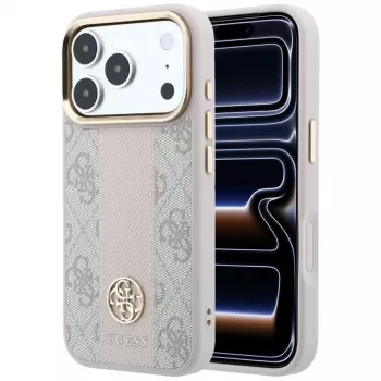 GUESS 4G Stripe Round and Classic Logos funda MagSafe para iPhone 18 Pro Max / 17 Pro Max - Rosa