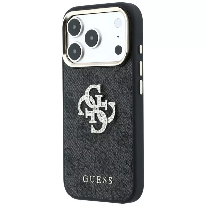 Guess 4G & Big Strass Logo funda para iPhone 17 Pro Max / 18 Pro Max - negro