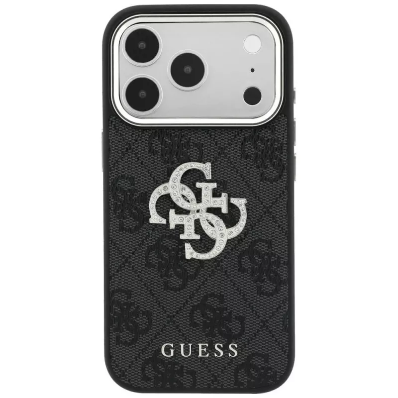 Guess 4G & Big Strass Logo funda para iPhone 17 Pro Max / 18 Pro Max - negro
