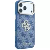 GUESS 4G & Big Strass Logo funda rígida para iPhone 18 Pro / 17 Pro - azul