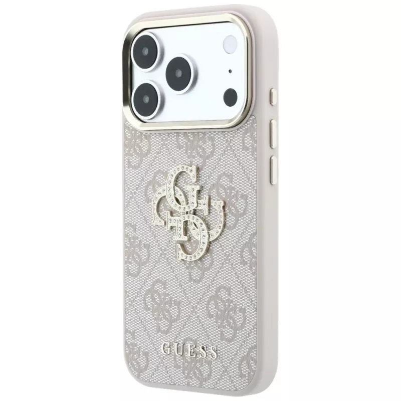 Guess 4G Big Strass Logo funda para iPhone 17 Pro / 18 Pro - rosa