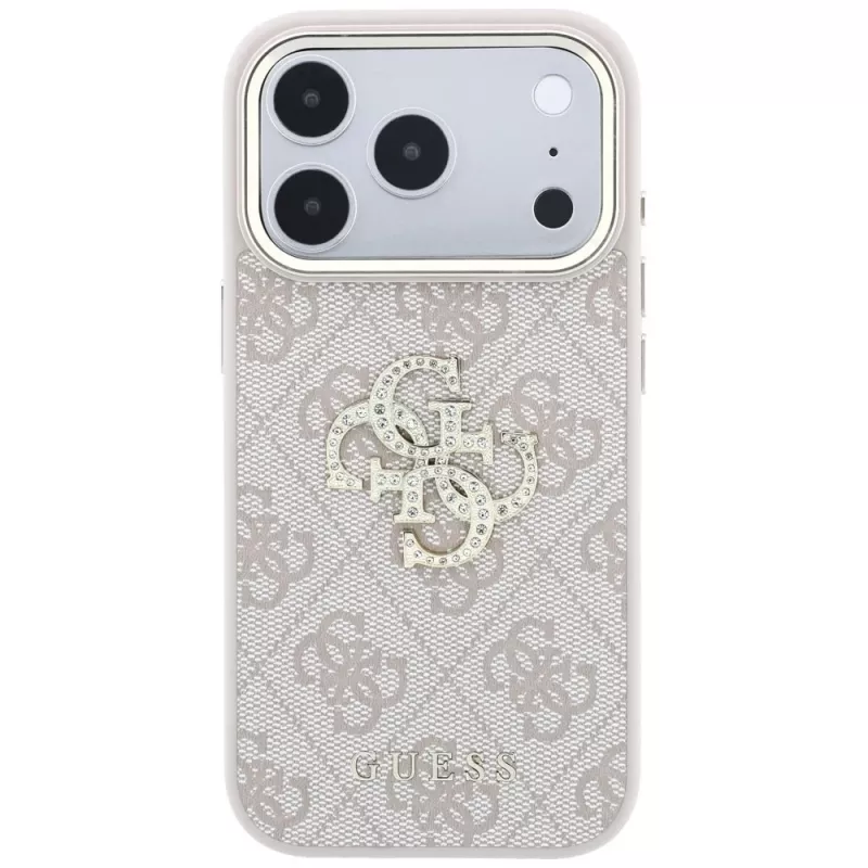 Guess 4G Big Strass Logo funda para iPhone 17 Pro / 18 Pro - rosa