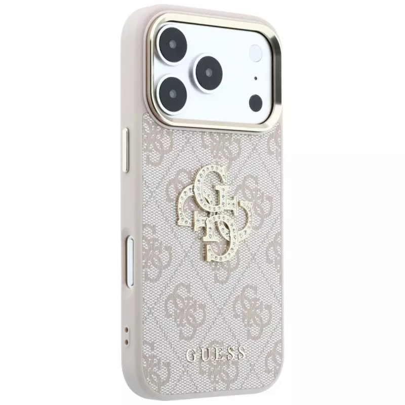 Guess 4G Big Strass Logo funda para iPhone 17 Pro / 18 Pro - rosa