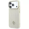 Guess Stripe Peony 4G Logo funda MagSafe para Apple iPhone 18 Pro / 17 Pro - beige