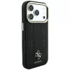 Guess Stripe Peony 4G Logo funda MagSafe para iPhone 18 Pro Max / 17 Pro Max - negro
