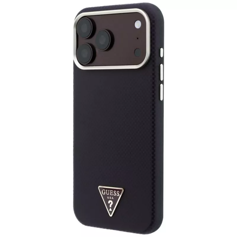 Guess Kevlar Triangle Logo funda MagSafe para iPhone 17 Pro / 18 Pro - burdeos