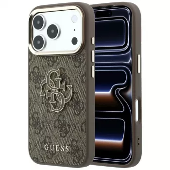 Guess 4G & Big Resin Logo funda para iPhone 17 Pro Max / 18 Pro Max - marrón
