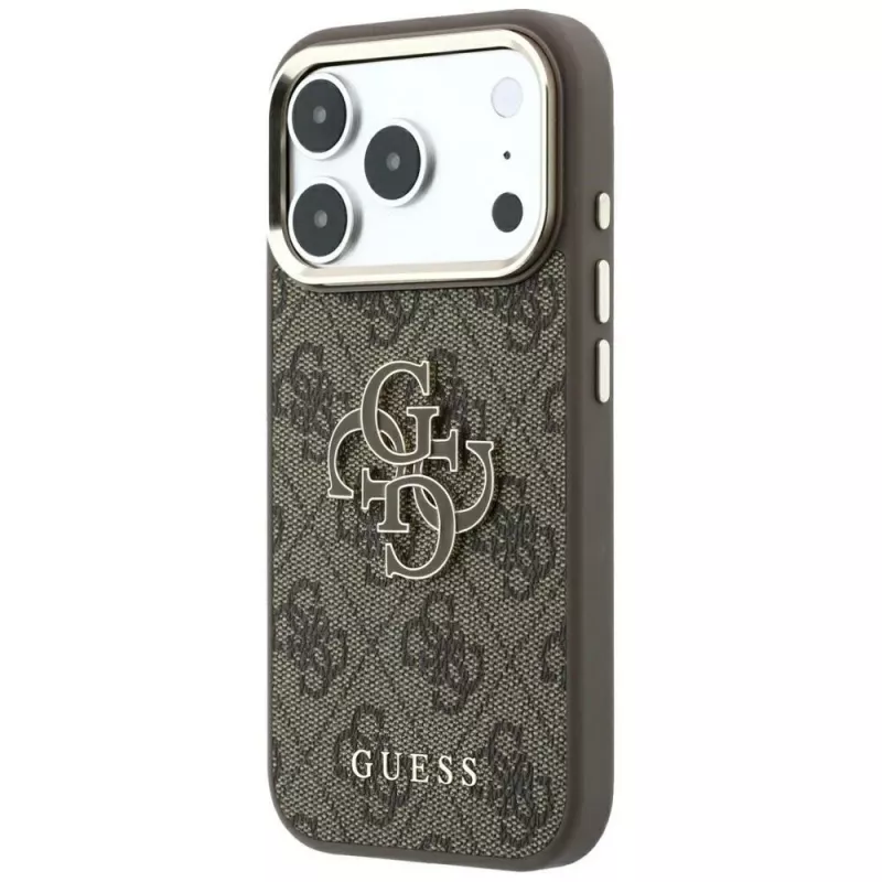 Guess 4G & Big Resin Logo funda para iPhone 17 Pro Max / 18 Pro Max - marrón