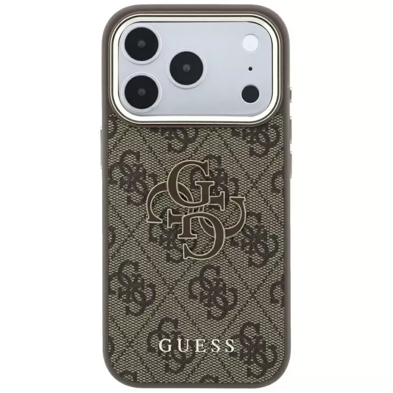 Guess 4G & Big Resin Logo funda para iPhone 17 Pro Max / 18 Pro Max - marrón
