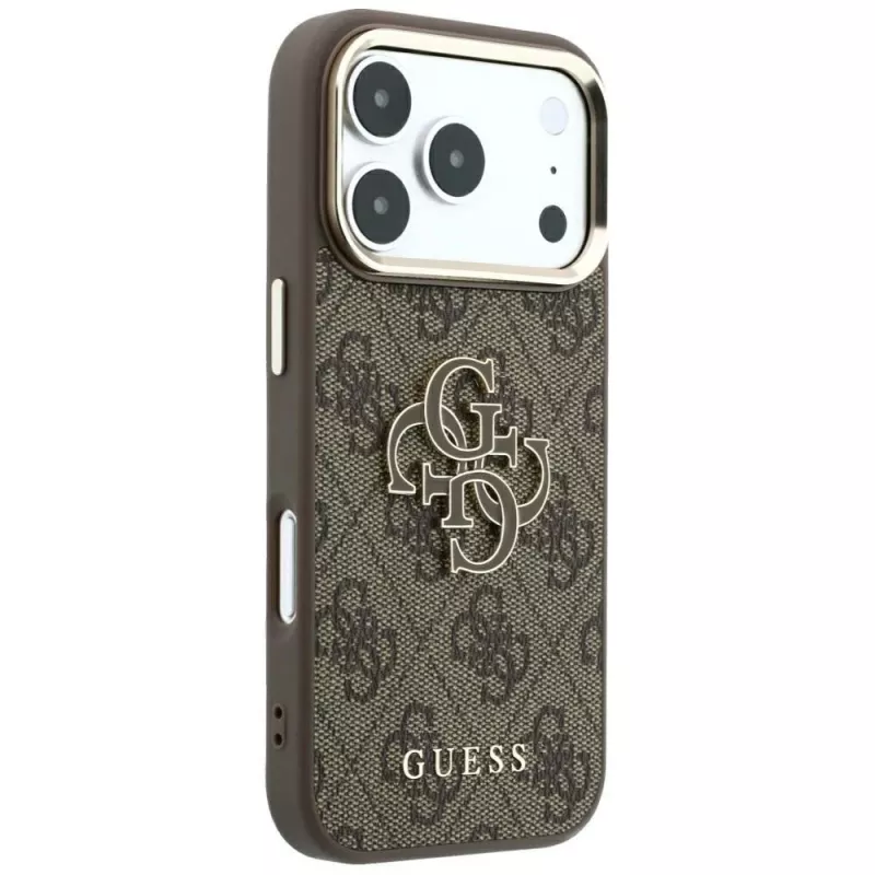 Guess 4G & Big Resin Logo funda para iPhone 17 Pro Max / 18 Pro Max - marrón
