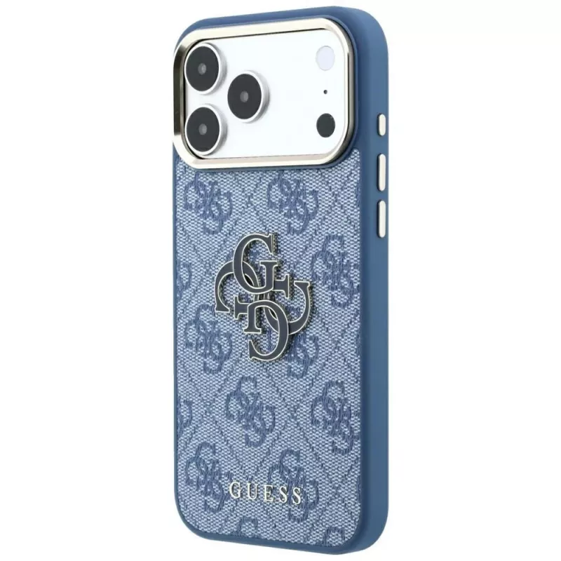 Guess 4G & Big Resin Logo funda para iPhone 17 Pro / 18 Pro - azul claro