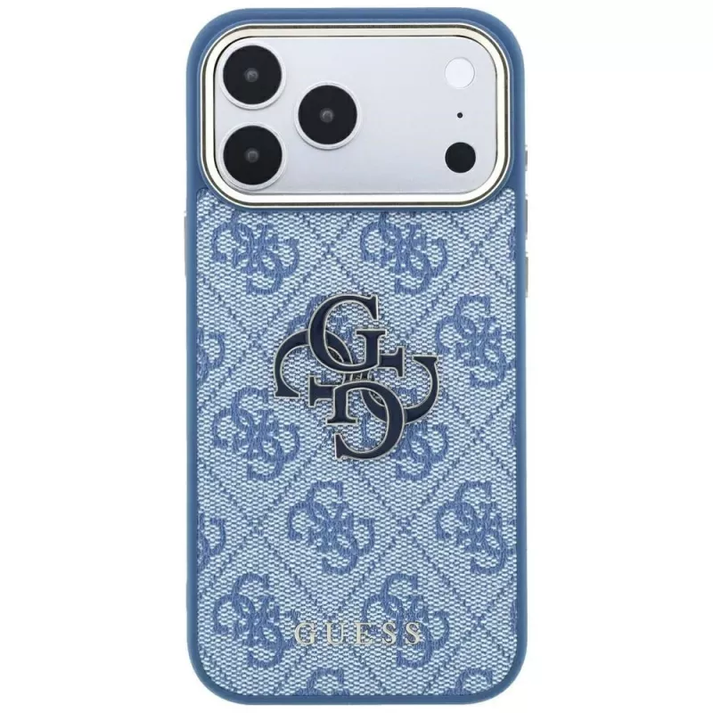 Guess 4G & Big Resin Logo funda para iPhone 17 Pro / 18 Pro - azul claro