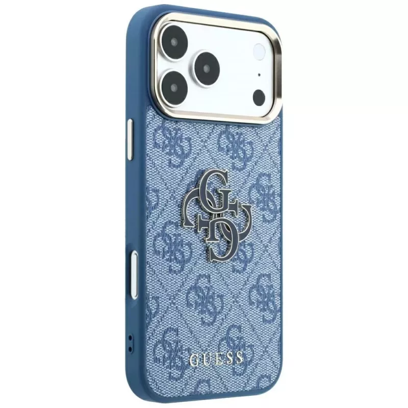 Guess 4G & Big Resin Logo funda para iPhone 17 Pro / 18 Pro - azul claro