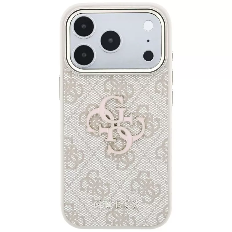 Guess 4G & Big Resin Logo funda para iPhone 17 Pro Max / 18 Pro Max - rosa