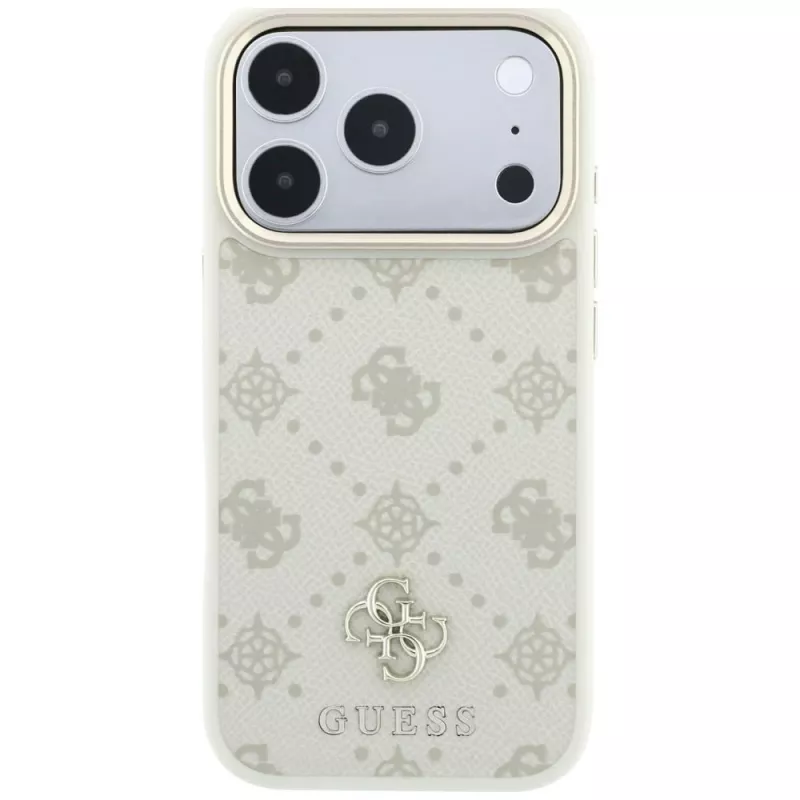 Guess Peony 4G Small Logo funda MagSafe para Apple iPhone 17 Pro Max / 16 Pro Max - beige