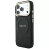 Guess Saffiano Peony & Ring funda MagSafe para iPhone 18 Pro Max / 17 Pro Max - negro