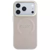 Guess Saffiano Peony & Ring funda MagSafe para iPhone 18 Pro / 17 Pro - rosa