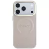 GUESS Saffiano Peony & Ring funda MagSafe para iPhone 18 Pro Max / 17 Pro Max - rosa