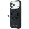 Guess Ring Stand 360 4G Classic Logo Funda MagSafe para iPhone 18 Pro / 17 Pro, Negro