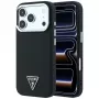 Guess Grained Triangle Logo Funda MagSafe para iPhone 17 Pro Max / 18 Pro Max - Negro