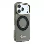 Guess IML Ring Stand 360 Script Metal Logo Funda MagSafe para iPhone 17 Pro / 18 Pro - Negro