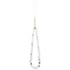 GUESS IML Flowers Allover Electroplated Funda con pulsera de perlas MagSafe para iPhone 18 Pro Max / 17 Pro Max Blanco