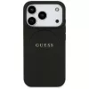 Guess Grained Gold Ring Funda MagSafe para Apple iPhone 17 Pro / 18 Pro, Negro