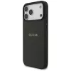 Guess Grained Gold Ring Funda MagSafe para Apple iPhone 18 Pro Max / 17 Pro Max, Negro