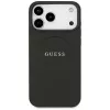Guess Grained Gold Ring Funda MagSafe para Apple iPhone 18 Pro Max / 17 Pro Max, Negro