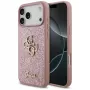 GUESS Fixed Glitter Big 4G Funda para iPhone 18 Pro Max / 17 Pro Max - Rosa