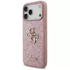 GUESS Fixed Glitter Big 4G Funda para iPhone 18 Pro Max / 17 Pro Max - Rosa