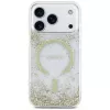 Guess Resin Bottom Glitter Funda MagSafe para iPhone 18 Pro / 17 Pro, Oro