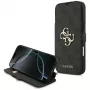 Guess Book 4G Metal Logo Funda para iPhone 18 Pro Max / 17 Pro Max, Negro