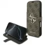 Guess Book 4G Metal Logo Funda para Apple iPhone 18 Pro / 17 Pro – Marrón