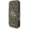 Guess Book 4G Metal Logo Funda para Apple iPhone 18 Pro / 17 Pro – Marrón