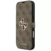 Guess Book 4G Metal Logo Funda tipo libro para iPhone 18 Pro Max / 17 Pro Max - Marrón