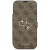 Guess Book 4G Metal Logo Funda tipo libro para iPhone 18 Pro Max / 17 Pro Max - Marrón