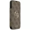 Guess Book 4G Metal Logo Funda tipo libro para iPhone 18 Pro Max / 17 Pro Max - Marrón