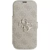Guess Book 4G Metal Logo Funda tipo libro para iPhone 16 Pro / 17 Pro - Rosa