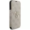 Guess Book 4G Metal Logo Funda tipo libro para iPhone 16 Pro / 17 Pro - Rosa