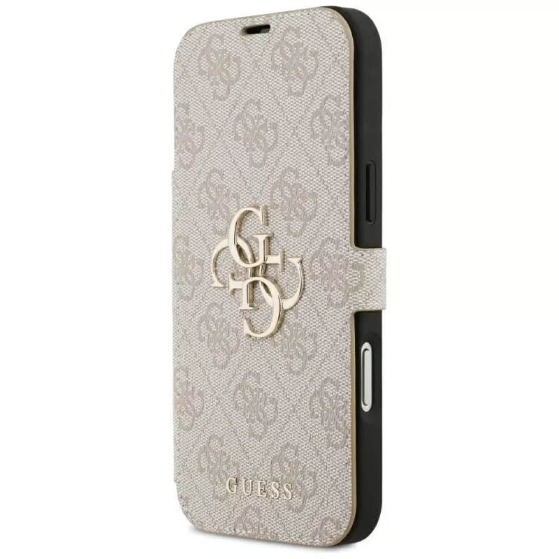 GUESS Book 4G Metal Logo Funda tipo libro para iPhone 18 Pro Max / 17 Pro Max - Rosa