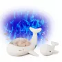 Cloud B Tranquil Whale Set de ayuda para dormir con proyector y sonajero - Blanco
