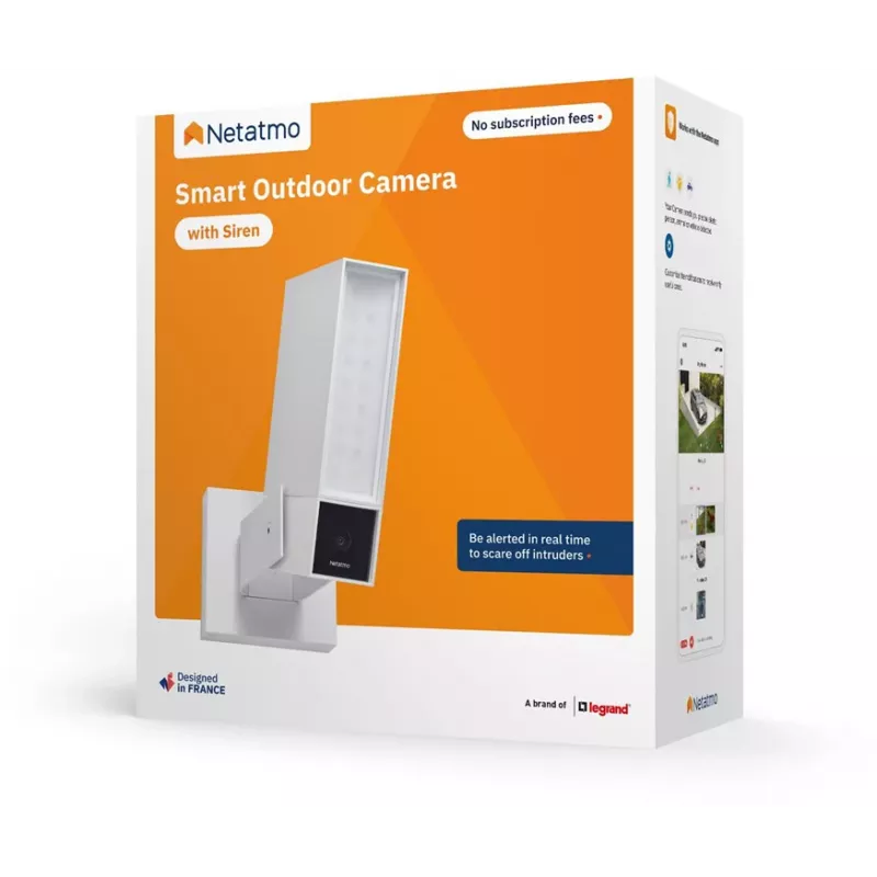 Netatmo Cámara exterior inteligente con sirena NOC-S-W-EC (Blanco)