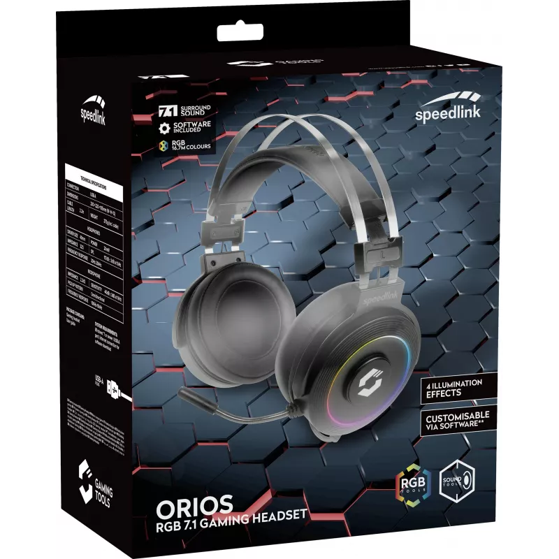Speedlink Orios auriculares con micrófono (SL-860005-BK)
