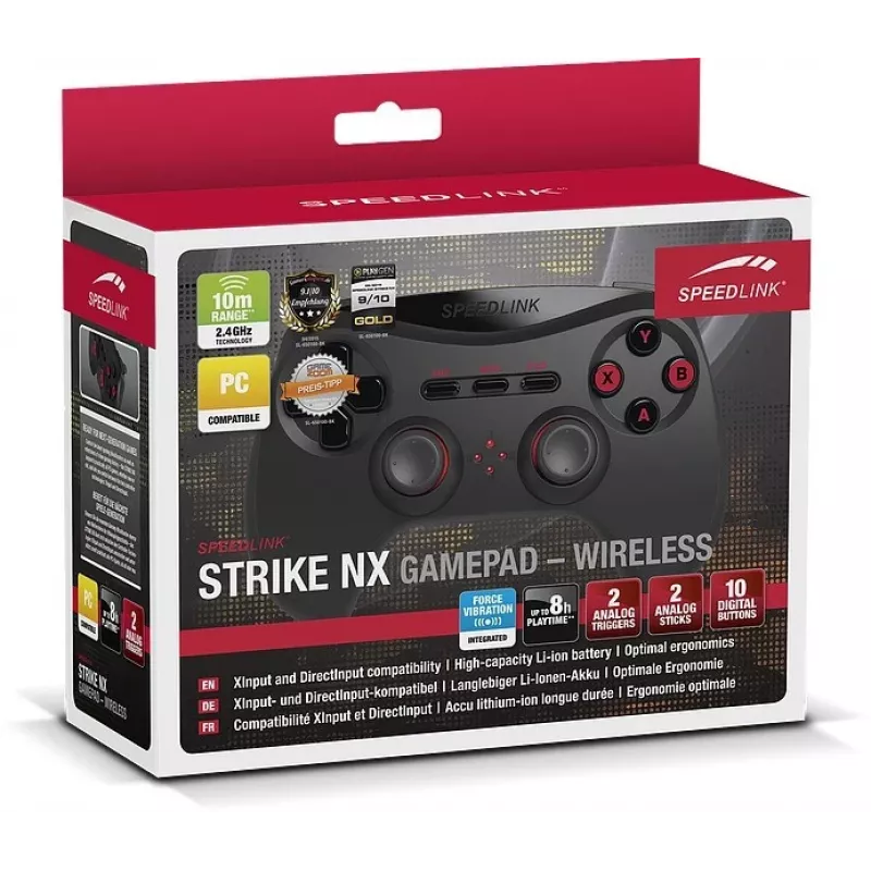 Speedlink Strike NX mando inalámbrico para PC/PS3, negro (SL-650100-BK-01)