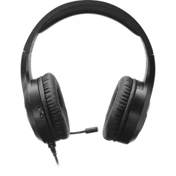 SPEEDLINK SL-450305-BK Auriculares gaming on-ear con cable y micrófono con cancelación de ruido, USB-A, altavoces de 30mm, cable de 1,8m, Negro