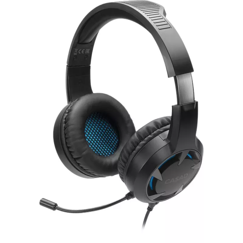 SPEEDLINK SL-450305-BK Auriculares gaming on-ear con cable y micrófono con cancelación de ruido, USB-A, altavoces de 30mm, cable de 1,8m, Negro