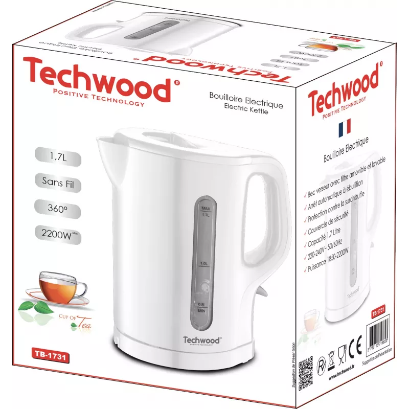 Techwood TB-1731 hervidor de agua de 1.7 L (TB-1731)