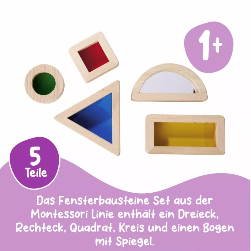 Eichhorn Montessori bloques de construcción de ventana